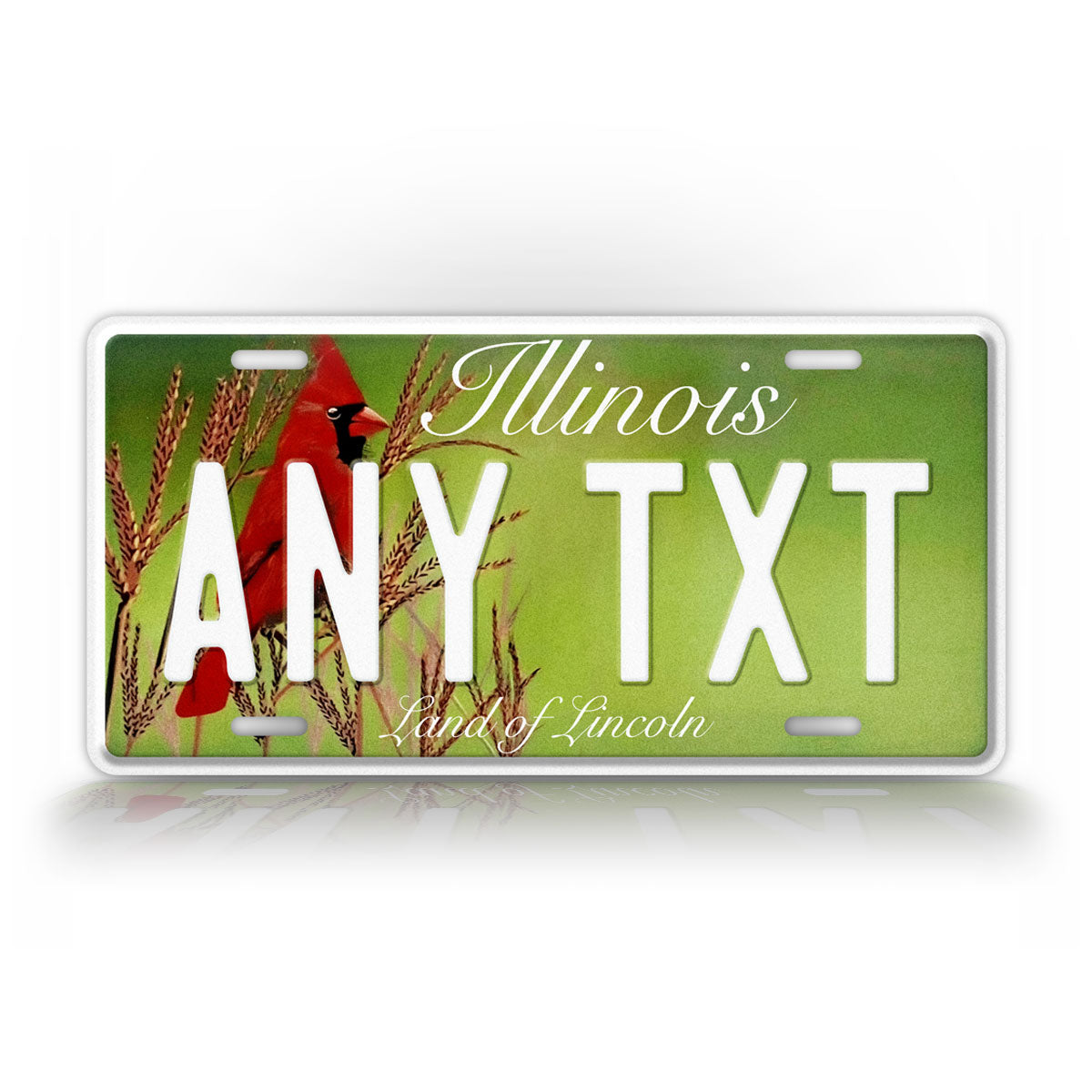 Custom Illinois Cardinal Wildlife License Pate