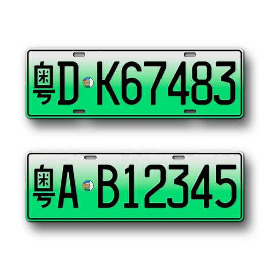 Personalized Chinese Green Energy Electric Vehicle Novelty License Plate