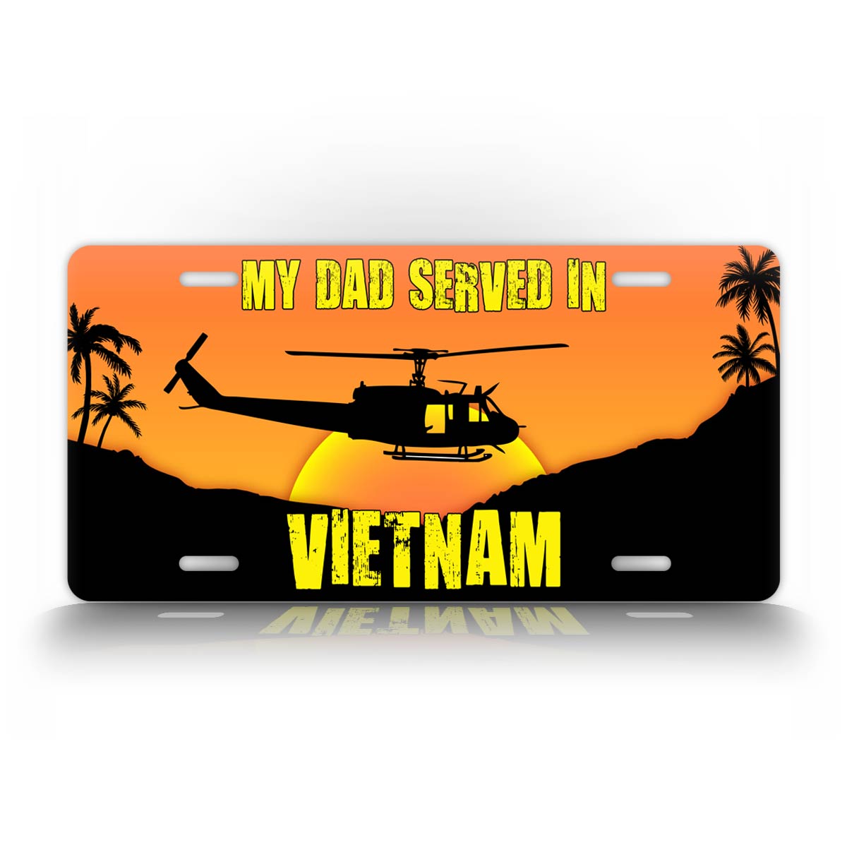 Custom My Dad Served in Vietnam Veteran License Plate