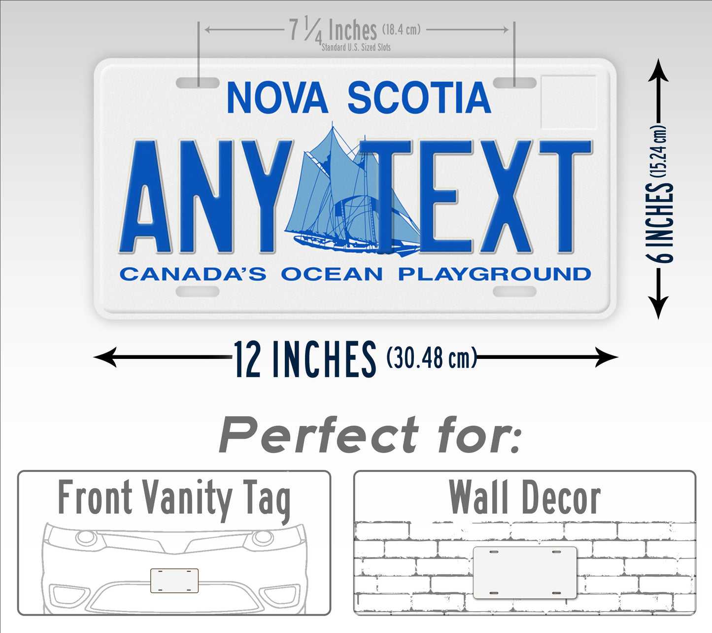 Personalized Nova Scotia Canada Custom License Plate