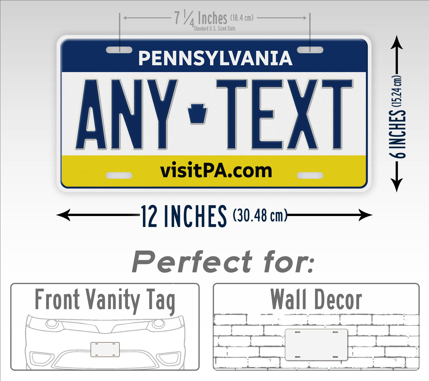 Personalized Pennsylvania State Custom License Plate