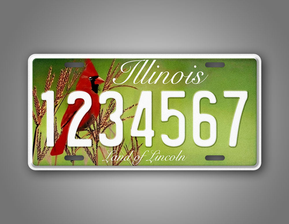 Custom Illinois Cardinal Wildlife License Pate