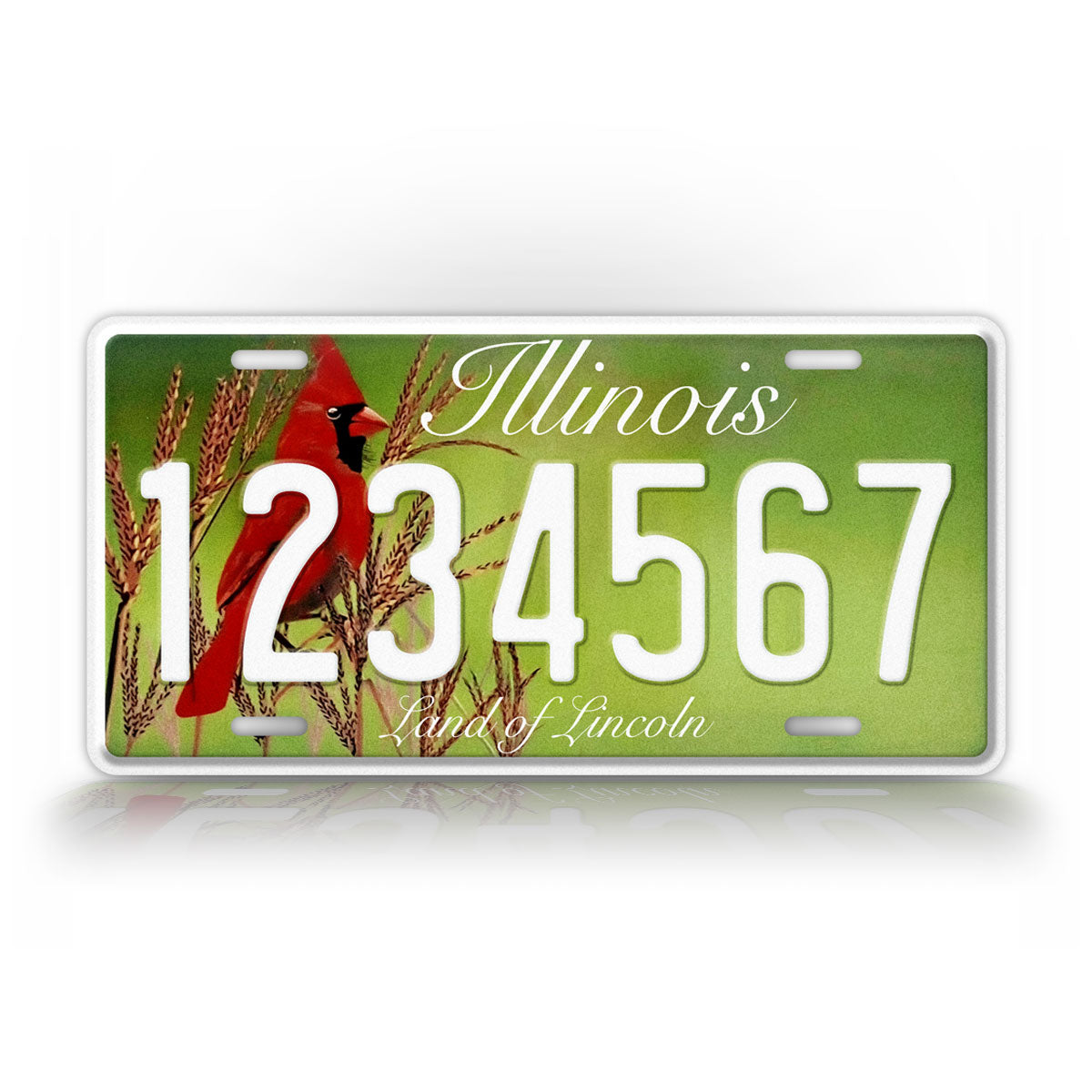 Custom Illinois Cardinal Wildlife License Pate