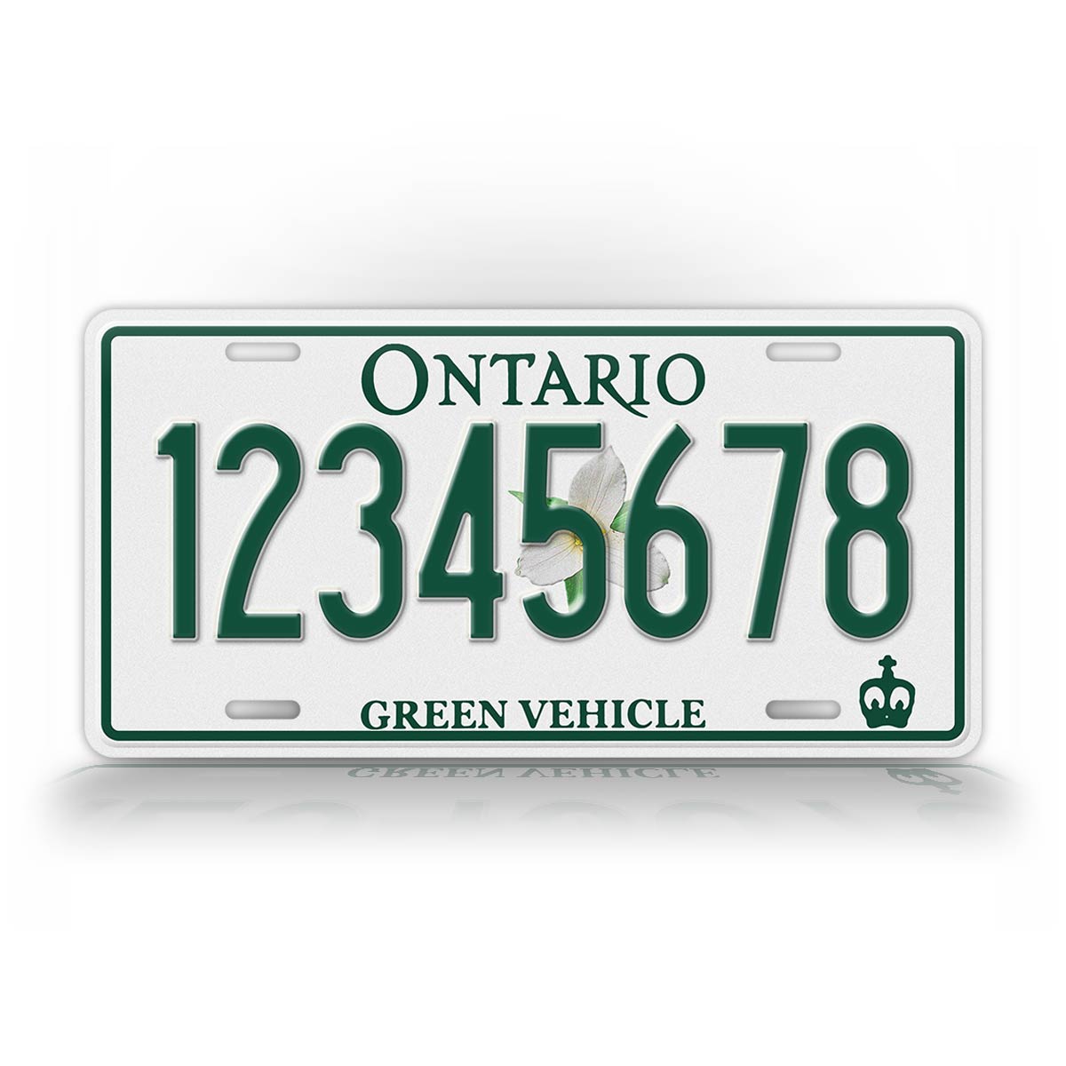Custom Ontario Green Vehicle License Plate
