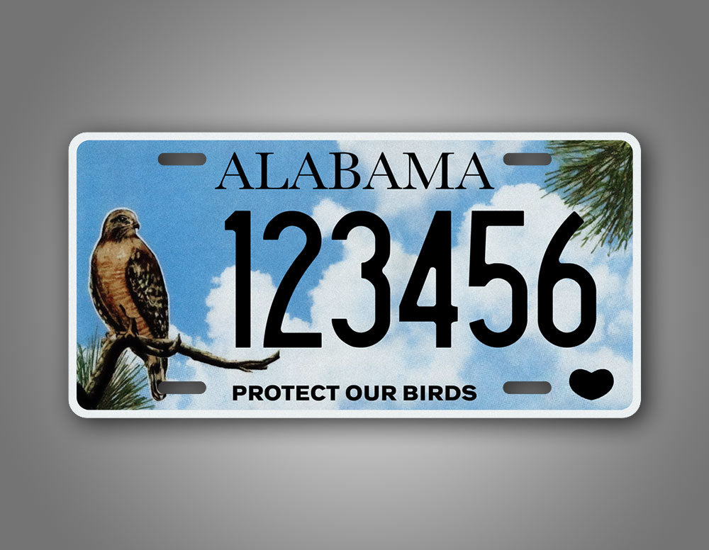 Custom Alabama Protect Our Birds License Plate