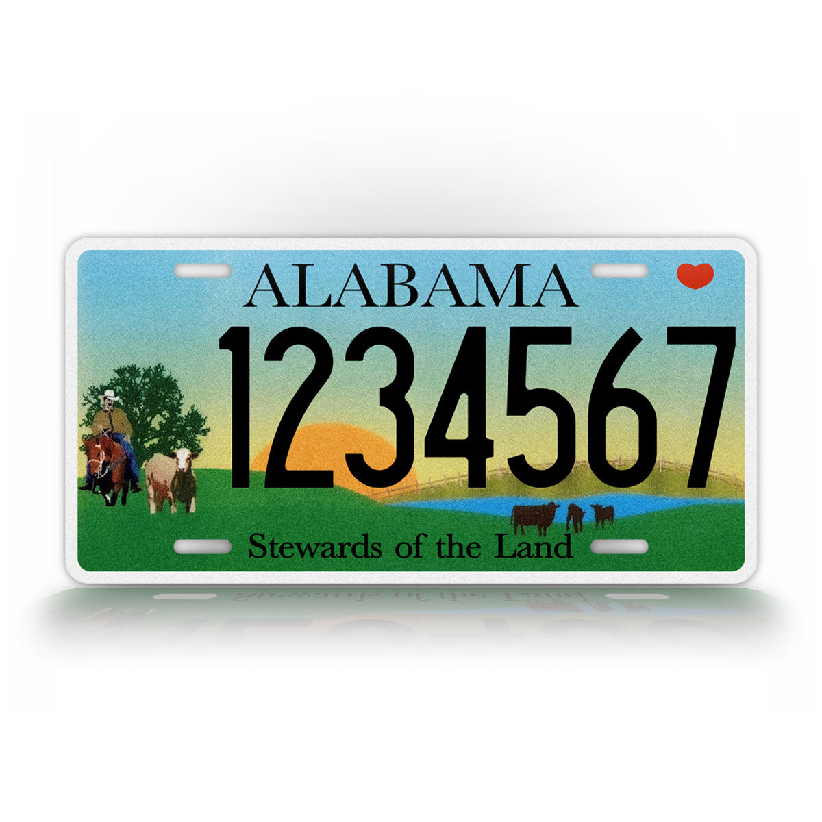 Custom Alabama Stewards Of The Land License Plate