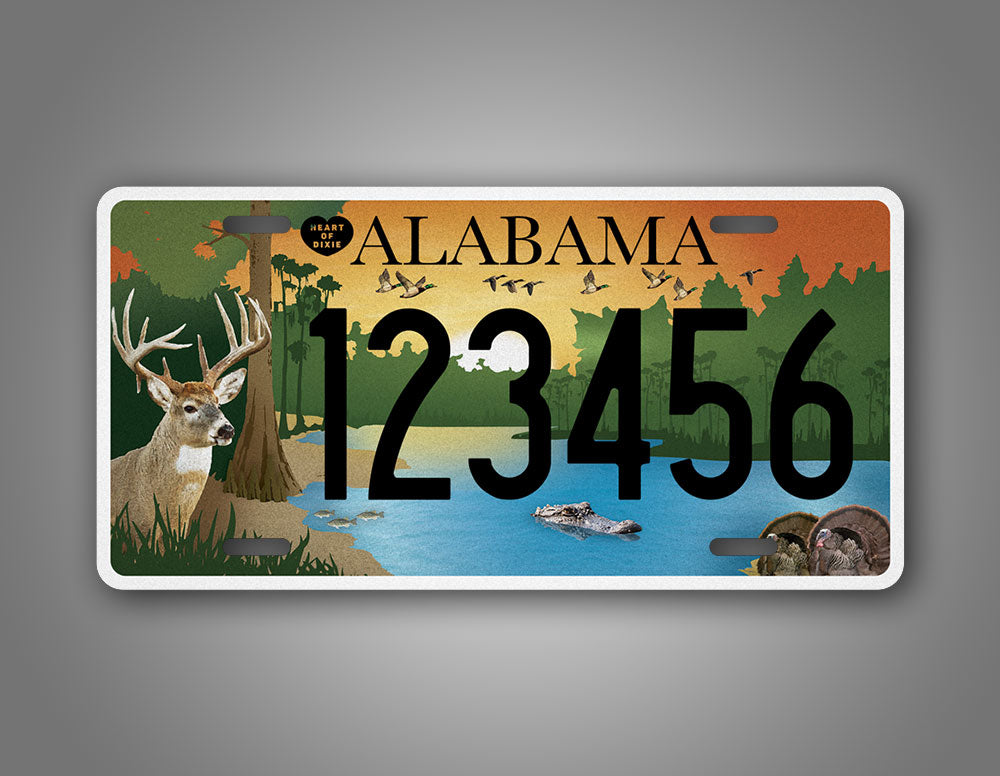 Custom Alabama Wildlife License Plate