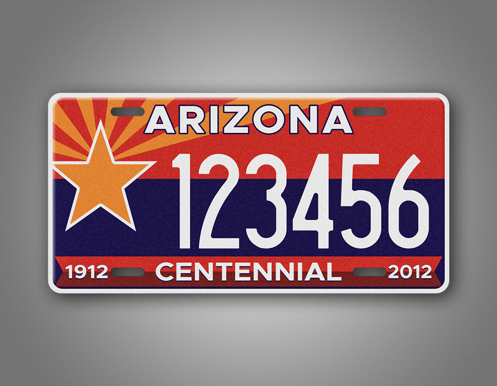 Personalized Arizona Centennial 1912-2012 License Plate