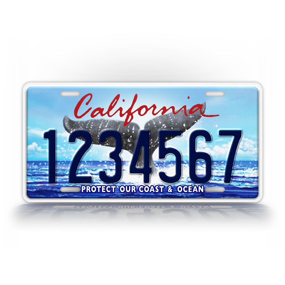 Custom California Protect Our Coast & Ocean License Plate