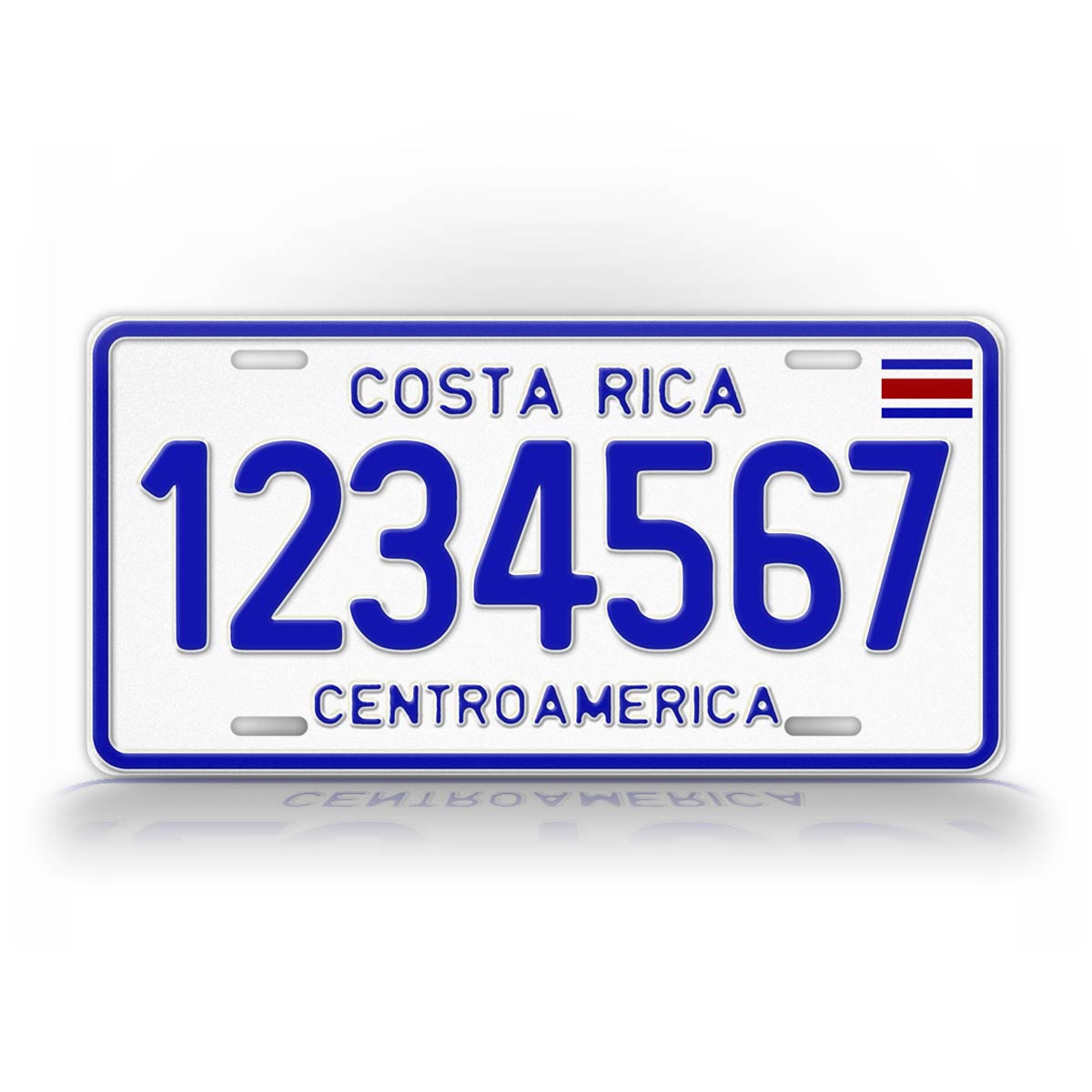 Custom Costa Rica CentroAmerica License Plate