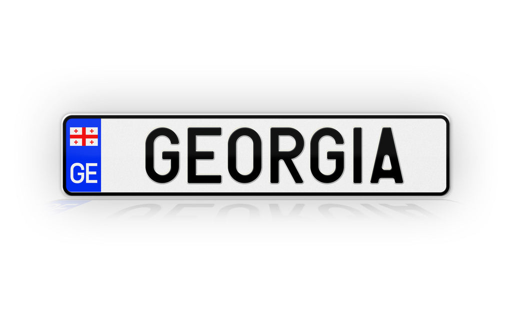 Personalized Georgia European Style License Plate