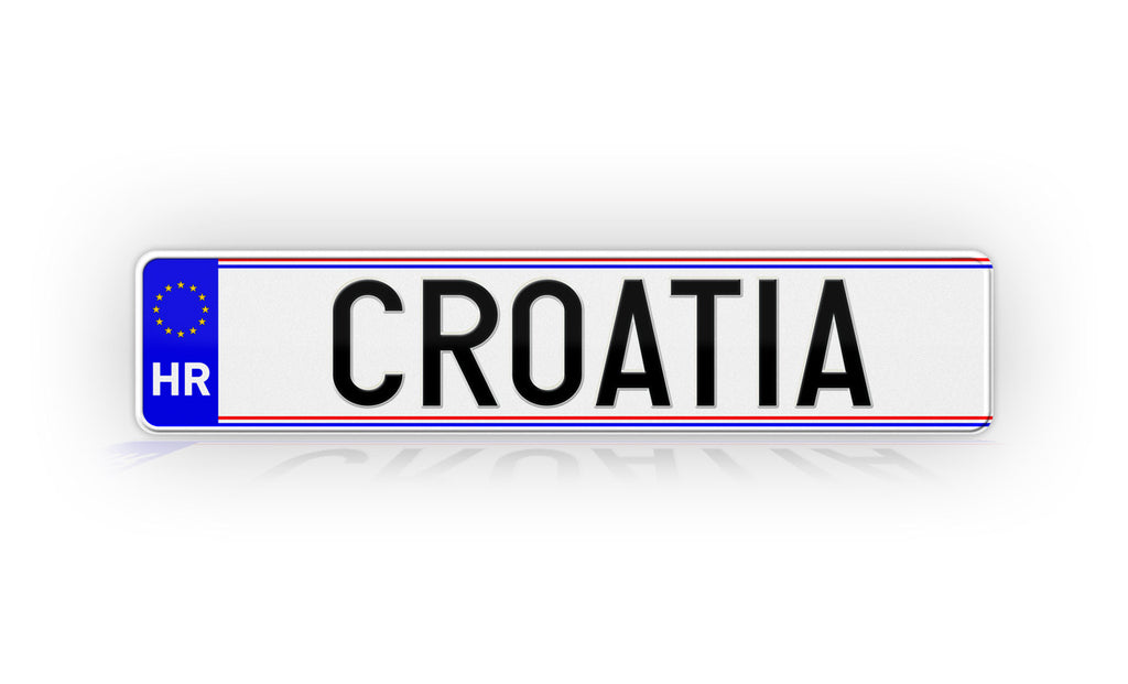 Personalized Croatia European Style License Plate