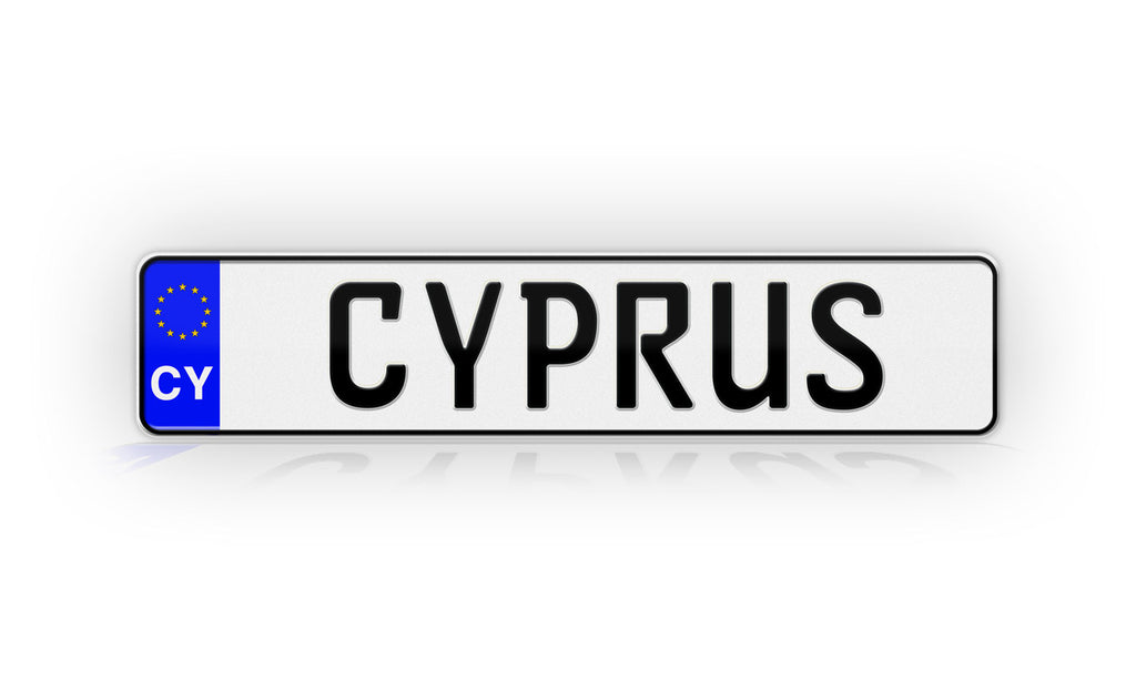 Personalized Cyprus European Style License Plate