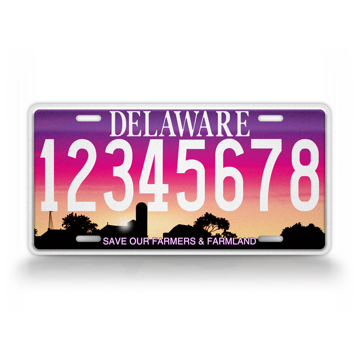 Custom Delaware Protect Our Farms Novelty License Plate