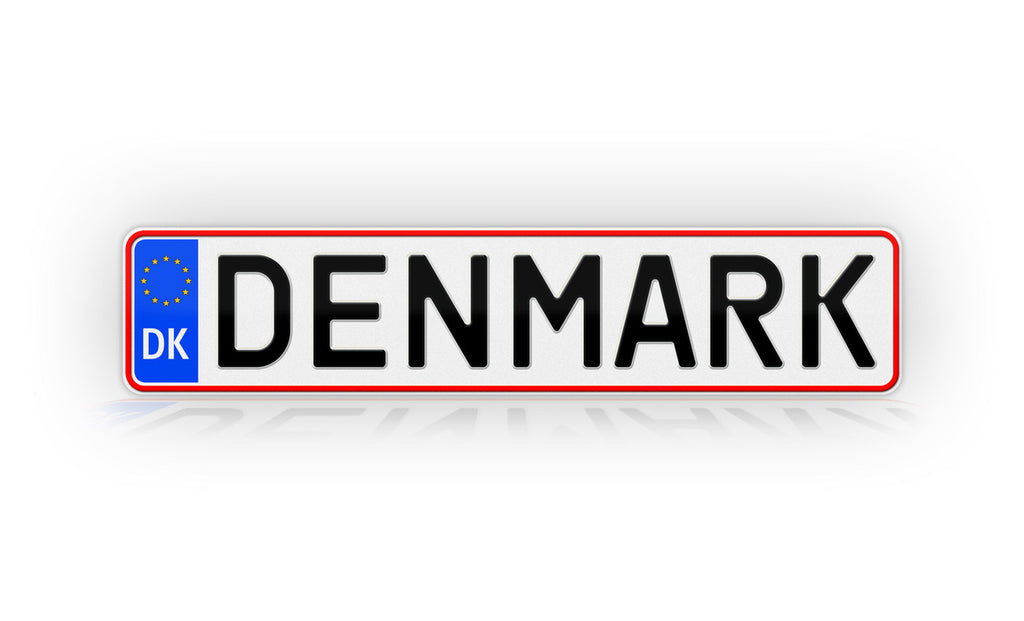 Personalized Denmark European Style License Plate