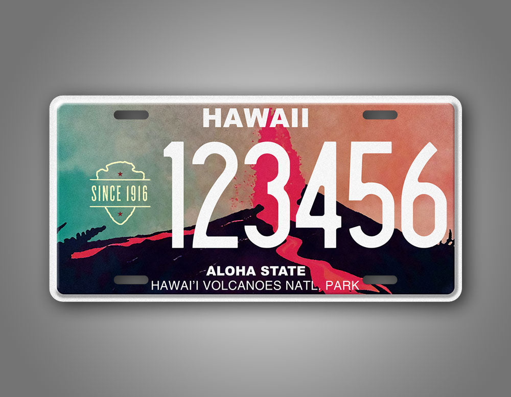 Custom Hawaii Volcano License Plate