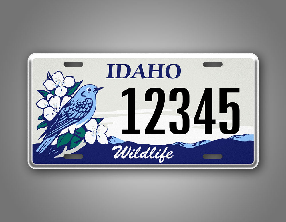 Custom Idaho Blue Bird Wildlife License Plate