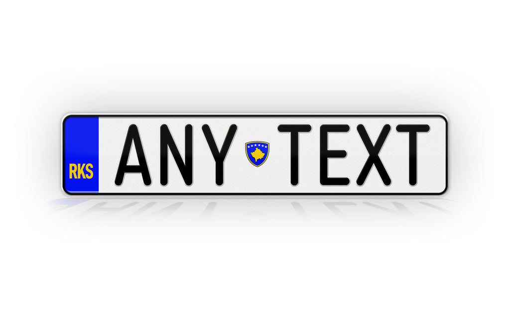 Personalized Kosovo European Style License Plate