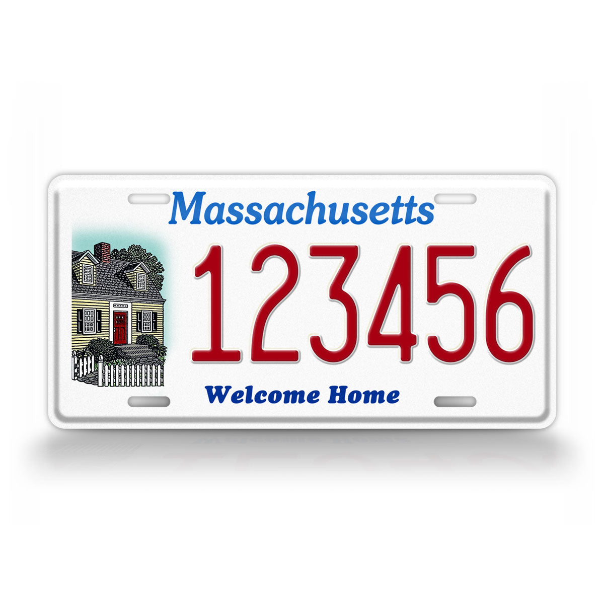 Custom Massachusetts Welcome Home License Plate