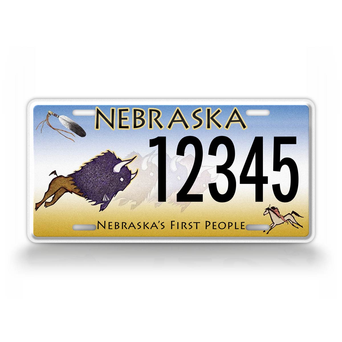 Custom Nebraska "Nebraska's First People" 2018 License Plate