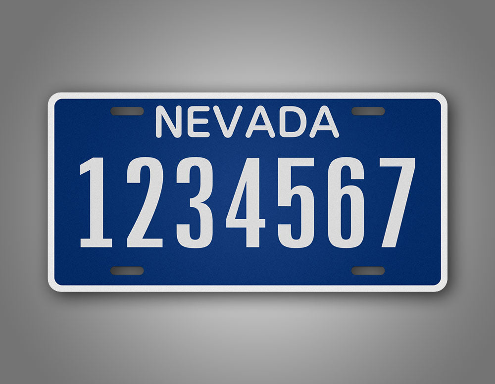 Custom Nevada Blue License Plate