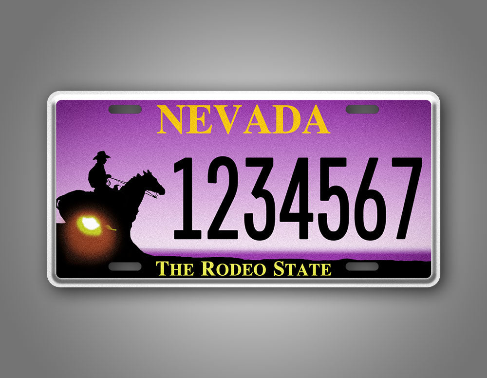 Custom Nevada The Rodeo State License Plate