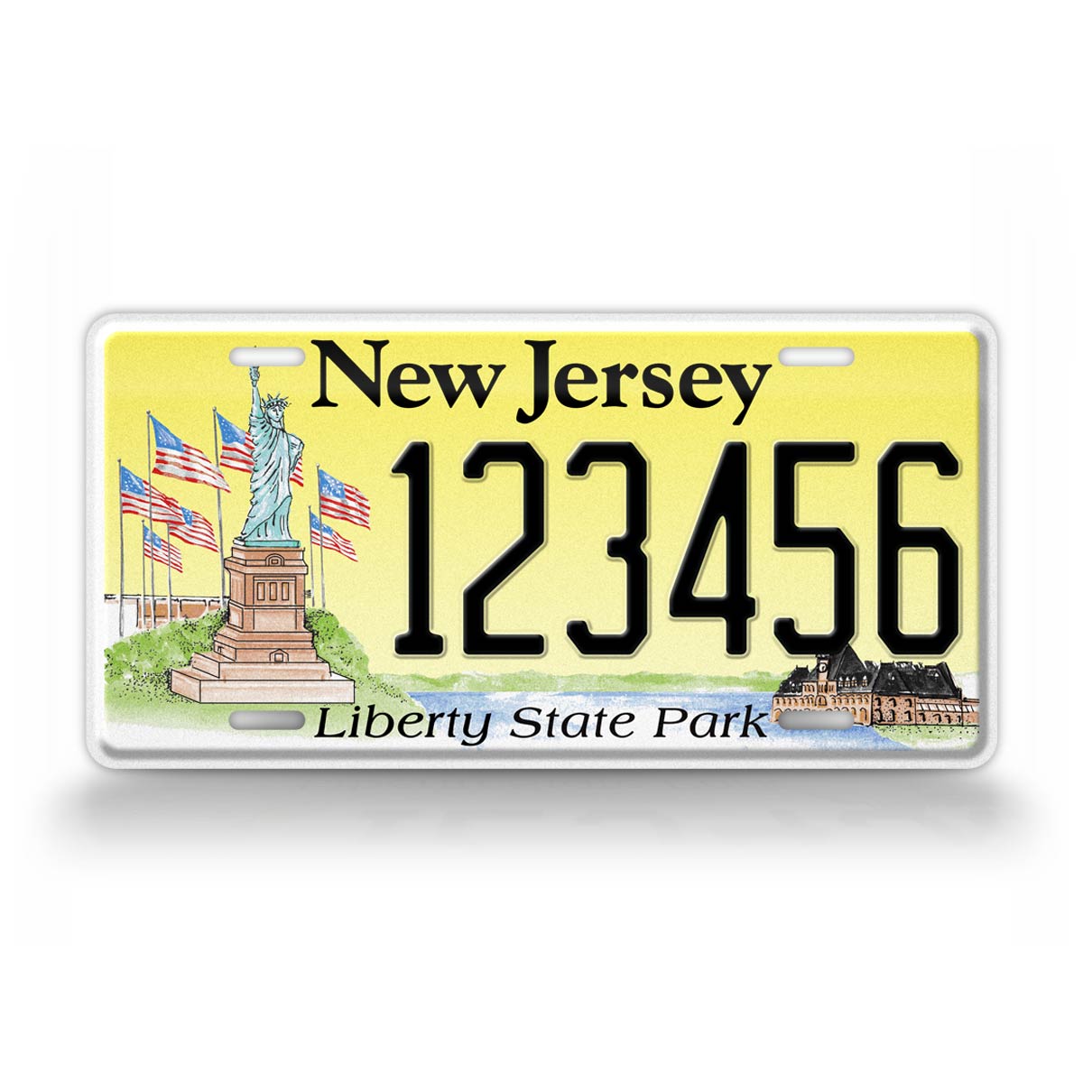 Custom New Jersey Liberty State Park 1999 License Plate