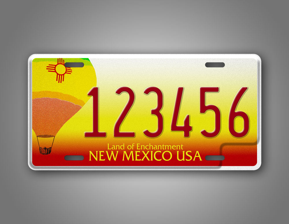 Custom New Mexico Hot Air Balloon License Plate