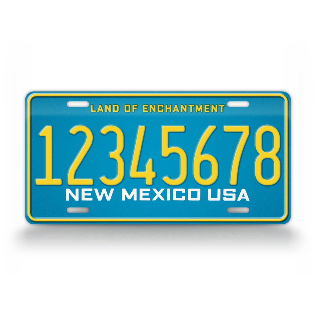 Custom New Mexico Centennial Blue License Plate