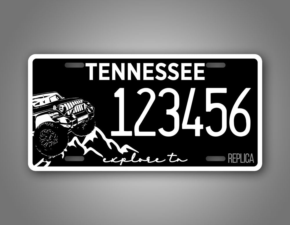 Personalized Tennessee Explore TN Off Road License Plate