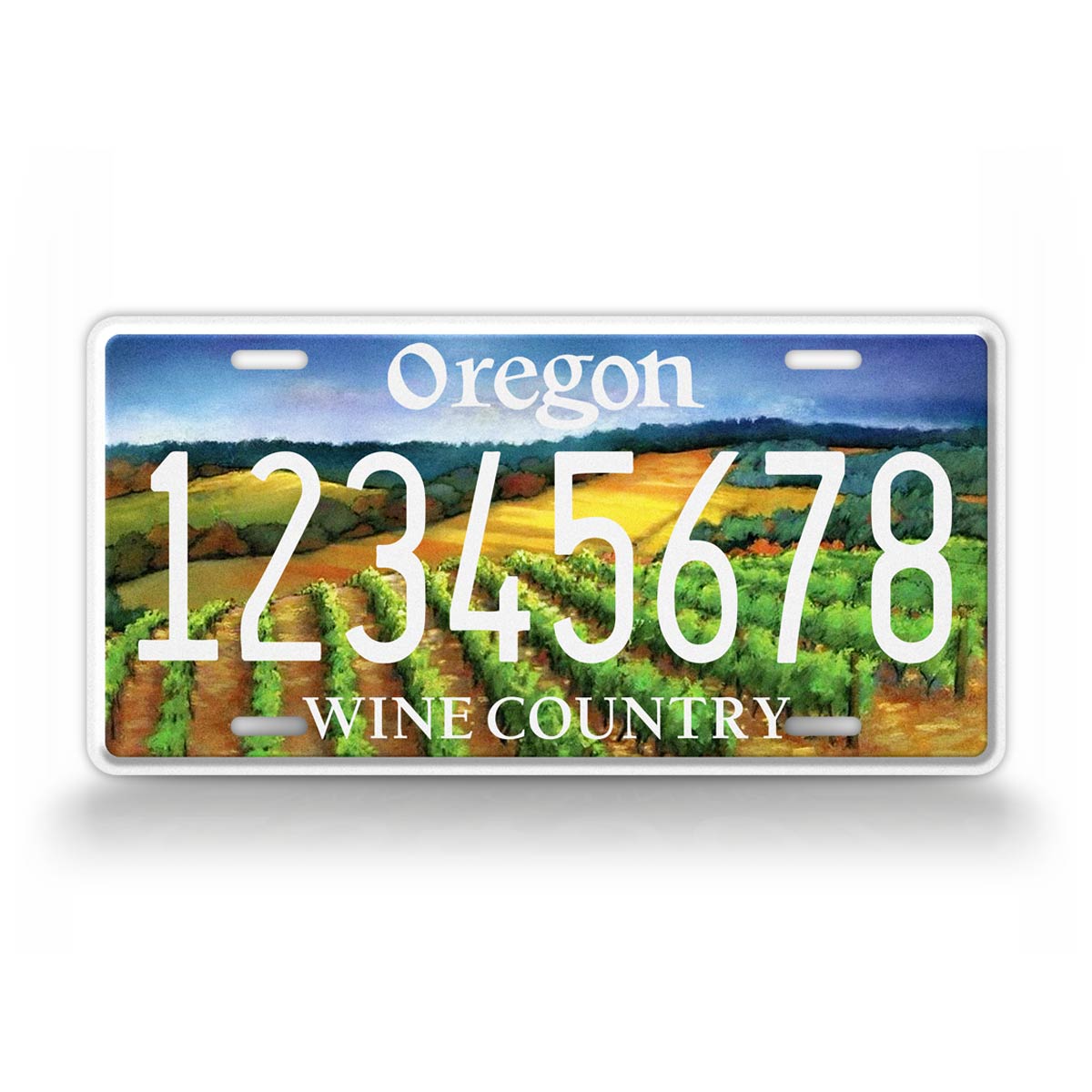 Custom Oregon Wine Country Vineyard 2012 License Plate