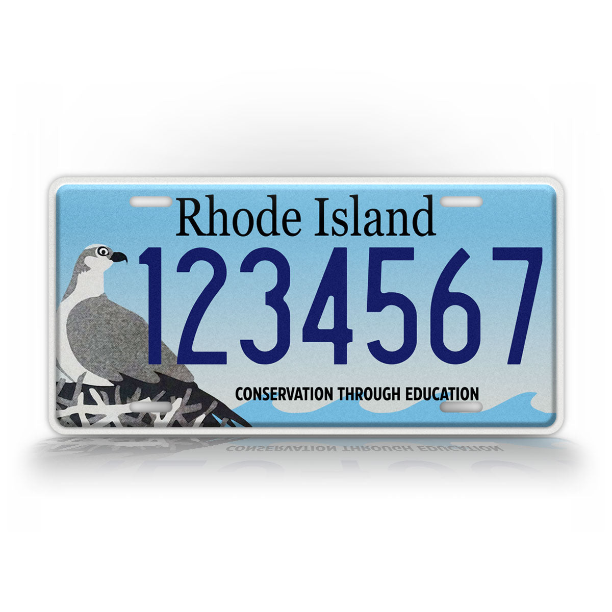 Custom Rhode Island Conservation Through Education License Plate