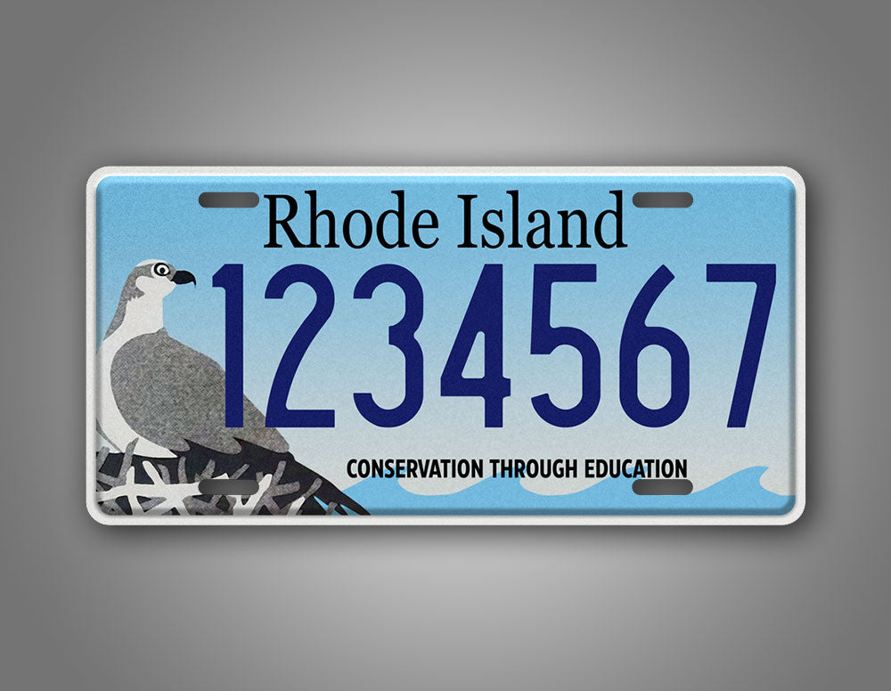 Custom Rhode Island Conservation Through Education License Plate