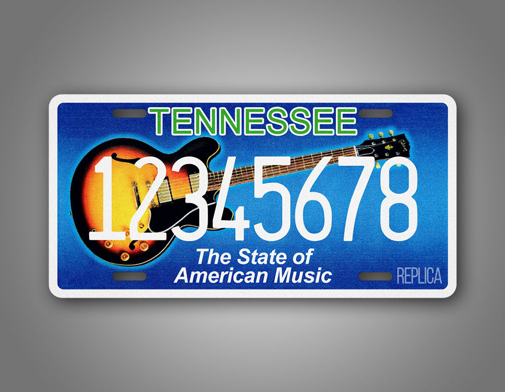 Custom Tennessee Electric Guitar -The State Of American Music License Plate