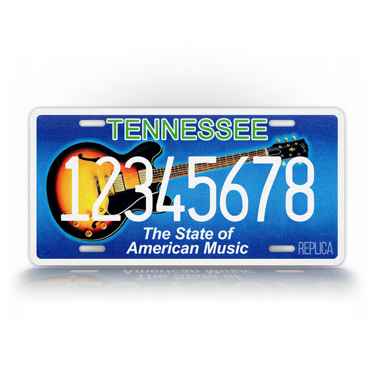 Custom Tennessee Electric Guitar -The State Of American Music License Plate