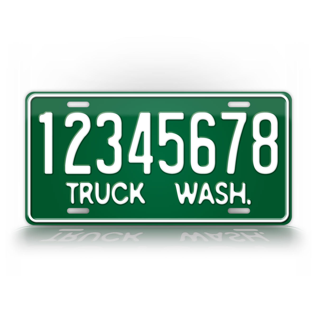 Custom Washington Vintage Green "Truck Wash." License Plate