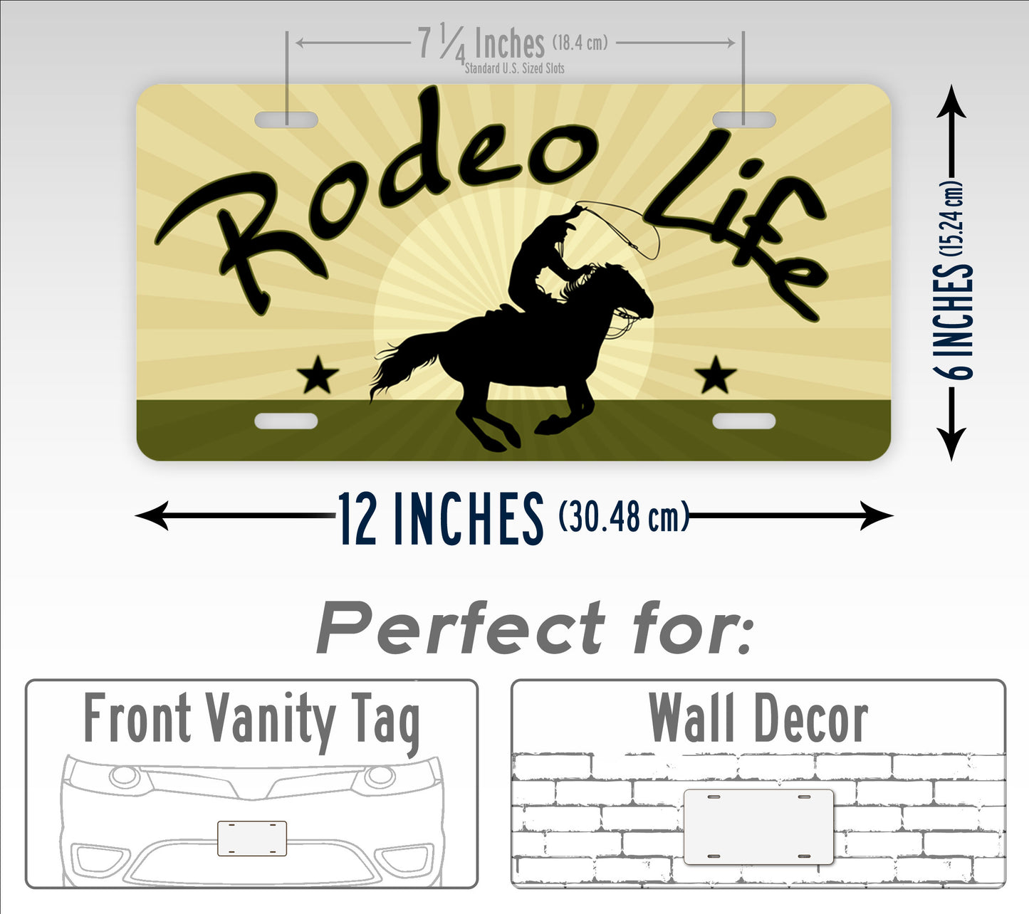 Rodeo Life Horse And Cowboy Roping License Plate