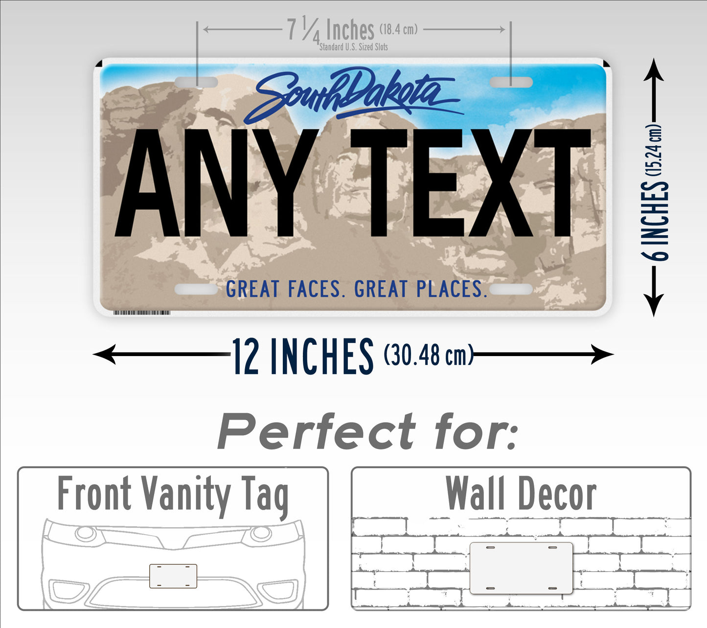 Personalized South Dakota State Custom License Plate