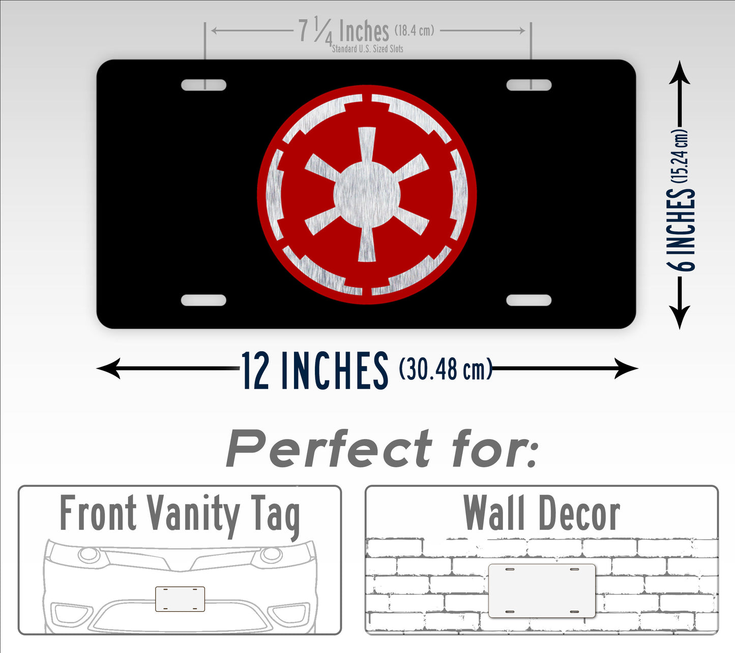 Star Wars Galactic Imperial Emblem License Plate