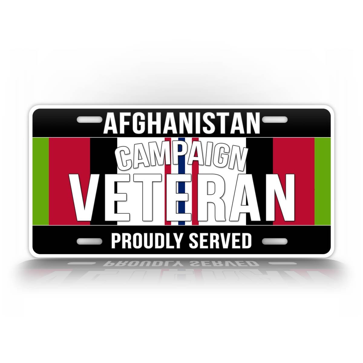 Afghanistan Campaign Veteran Combat Wounded License Plate
