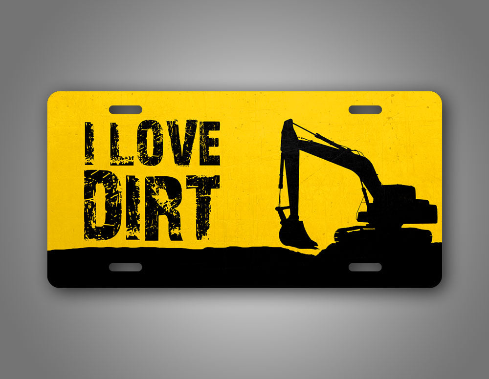 Heavy Equipment Operator Excavator License Plate