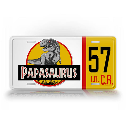 Custom Jurassic World Park Papasaurus Jeep License Plate