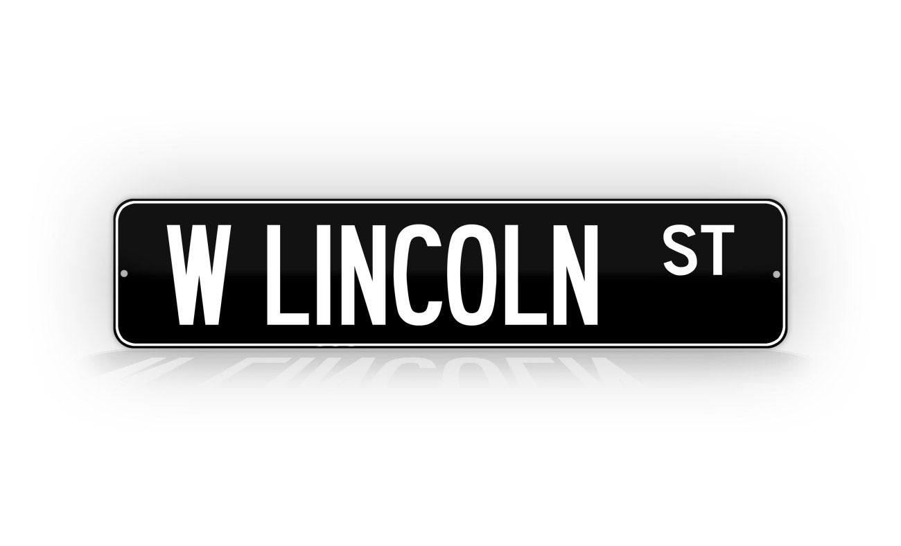 Personalized Custom Black Street Sign