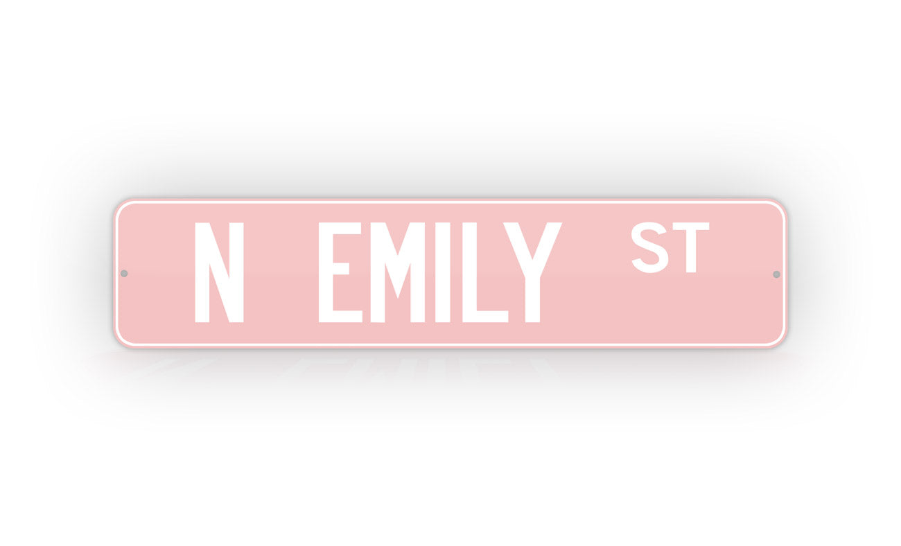 Personalized Any Text Adorable Baby Pink Street Sign