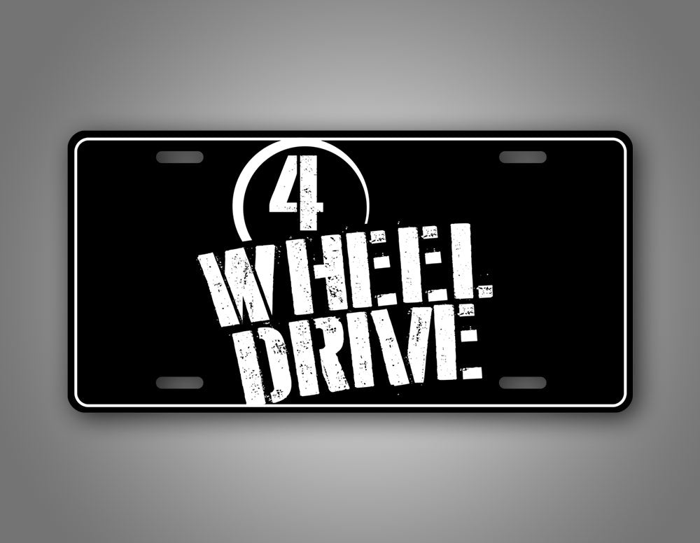White 4 Wheel Drive Auto Tag