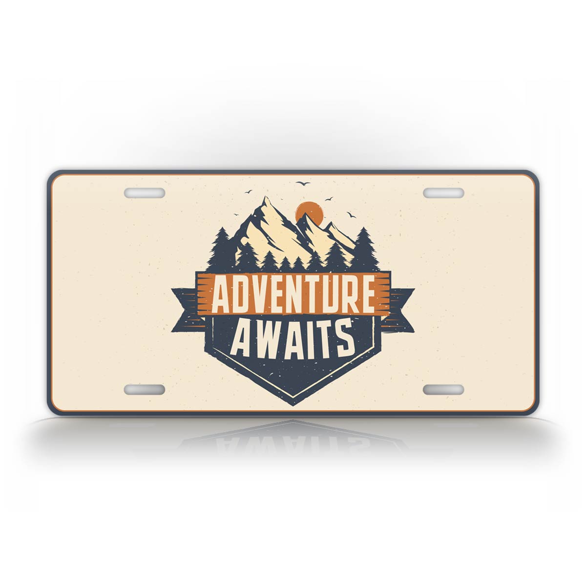 Adventure Awaits Exploring Style License Plate