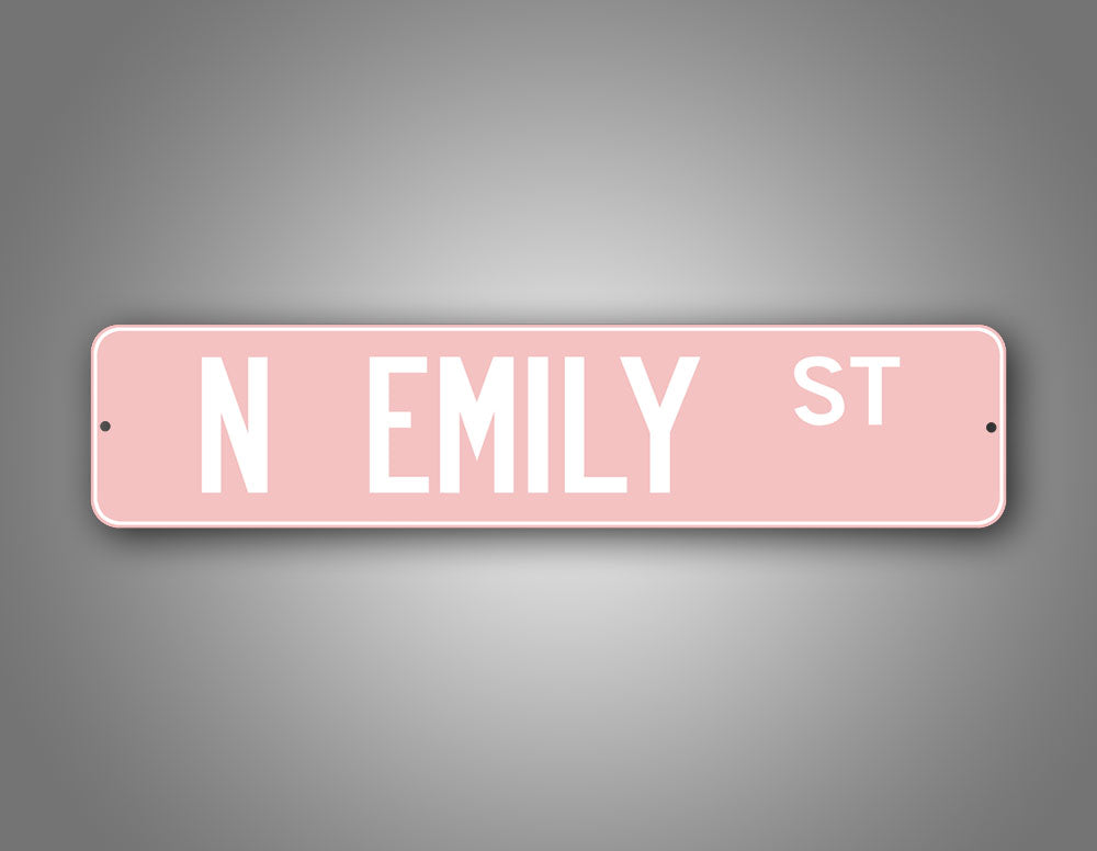 Personalized Any Text Baby Pink Street Sign