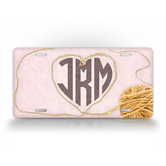 Custom Pink Yarn Monogram