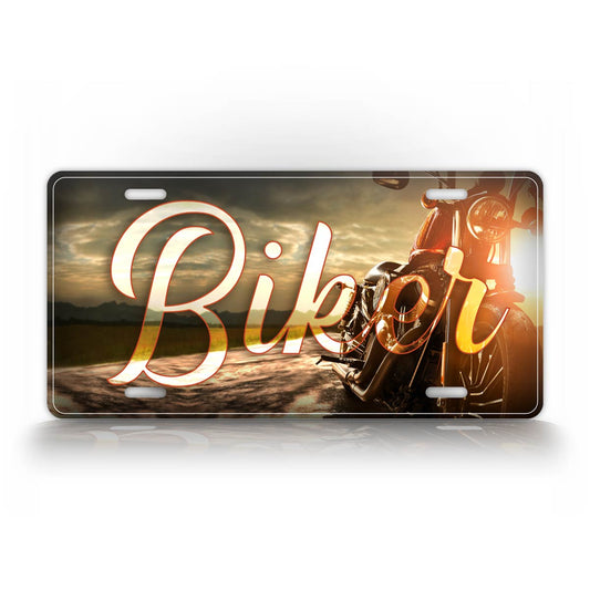 Biker License Plate Motorcycle Rider Auto Tag