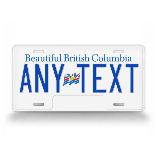 Custom Text Novelty British Columbia License Plate